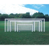 Image of Bison ShootOut 4" Square Aluminum Permanent/Semi Permanent Soccer Goals (Pair)