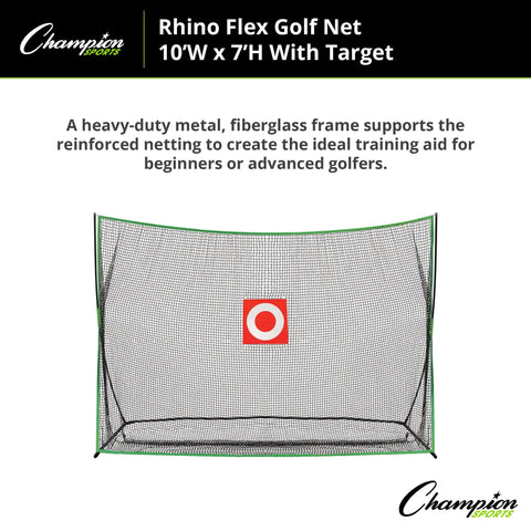 Champion Rhino Flex Golf Net 10' X 7' w/ Target GLF107