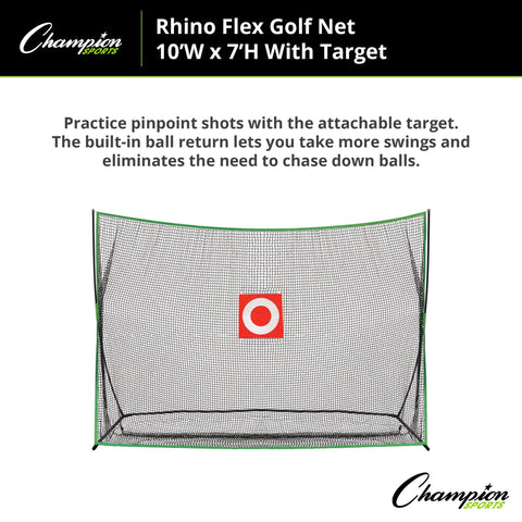 Champion Rhino Flex Golf Net 10' X 7' w/ Target GLF107