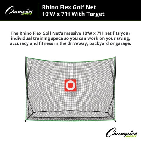 Champion Rhino Flex Golf Net 10' X 7' w/ Target GLF107