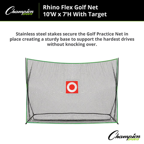 Champion Rhino Flex Golf Net 10' X 7' w/ Target GLF107