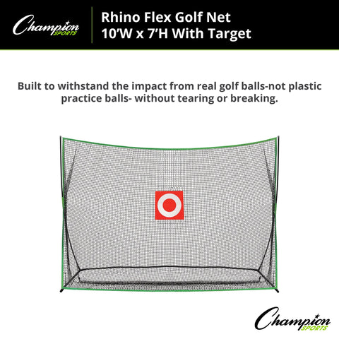 Champion Rhino Flex Golf Net 10' X 7' w/ Target GLF107