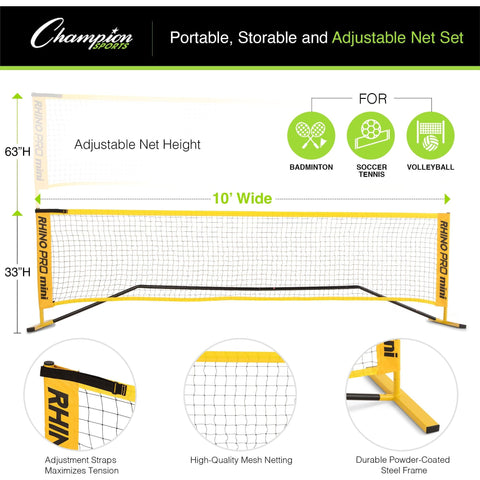 Champion Rhino Port-A-Net 10’ Portable Net PA10SET