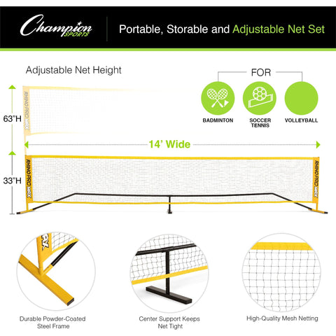 Champion Rhino Port-A-Net 14’ Portable Net PA14SET