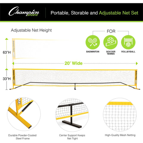 Champion Rhino Port-A-Net 20’ Portable Net PA20SET