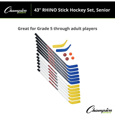 Champion Sports Rhino Hockey Set 43" L Shaft HS43SET