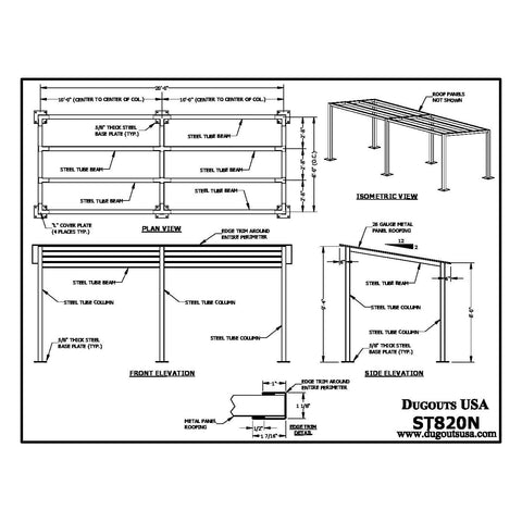 Dugouts USA Northern Steel Dugout Frames