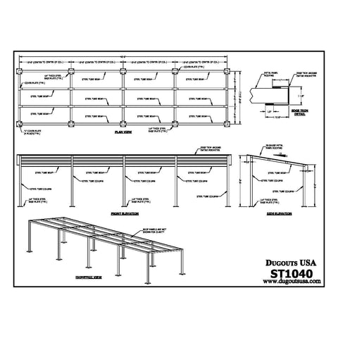 Dugouts USA Southern Steel Dugout Frames