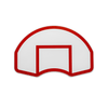 Image of Gared 35” x 54” Rear-Mount Fan-Shape Steel Basketball Backboard 1266B