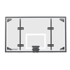 Image of Gared 42” x 72” Recreational Conversion Glass Basketball Backboard ARG