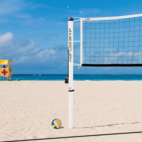 Jaypro Beach Volleyball System (3-1/2 in.) - Mercury - Professional Beach Package