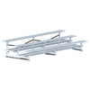Image of Jaypro Bleacher - 15' (3 Row - Double Foot Plank) - All Aluminum BLDP-3AL