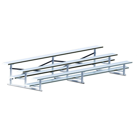 Jaypro Bleacher - 15' (3 Row - Single Foot Plank) - All Aluminum BLCH-3AL