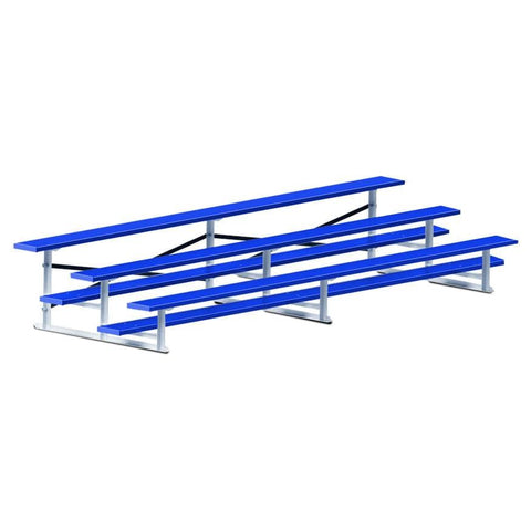 Jaypro Bleacher - 15' (3 Row - Single Foot Plank) - Standard, Outdoor BLCH-3PC