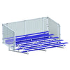 Image of Jaypro Bleacher - 15' (5 Row - Single Foot Plank with Chain Link Rail) - Enclosed (Powder Coated) BLCH-5CPC