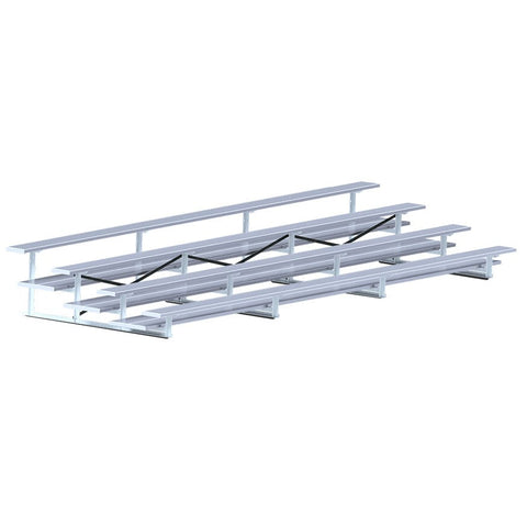 Jaypro Bleacher - 21' (3 Row - Double Foot Plank) - All Aluminum BLDP-421AL