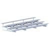 Image of Jaypro Bleacher - 21' (3 Row - Double Foot Plank) - All Aluminum BLDP-421AL