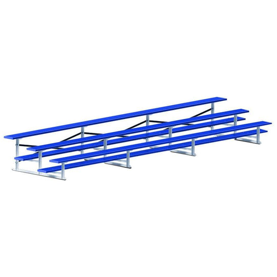 Jaypro Bleacher - 21' (3 Row - Single Foot Plank) - Standard, Outdoor (Powder Coated) BLCH-321PC