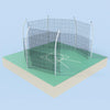 Image of Jaypro Discus Cage (with Cage Net & Barrier Net - No Ground Sleeves) DCHS-35BN