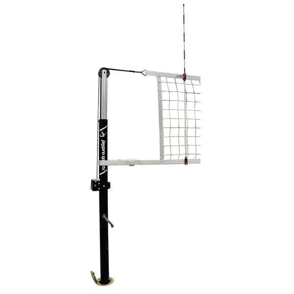 Jaypro Hybrid Steel Volleyball Net System w/Graphics (3-1/2 in. Floor ...