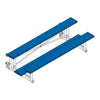 Image of Jaypro Indoor Bleacher - 7-1/2 ft. (2 Row - Single Foot Plank) - Tip & Roll (Powder Coated) BLCH-275TRGPC