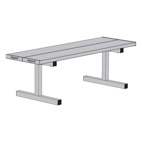Jaypro Portable Courtside Bench - 5 ft. (Double Plank) DPB50