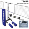 Image of Jaypro T-Base Competition Volleyball Net Center Upright System (FeatherLite Pin-Stop Height Adjust Upright)