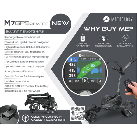 Motocaddy M7 GPS Remote Controlled Electric Golf Caddy