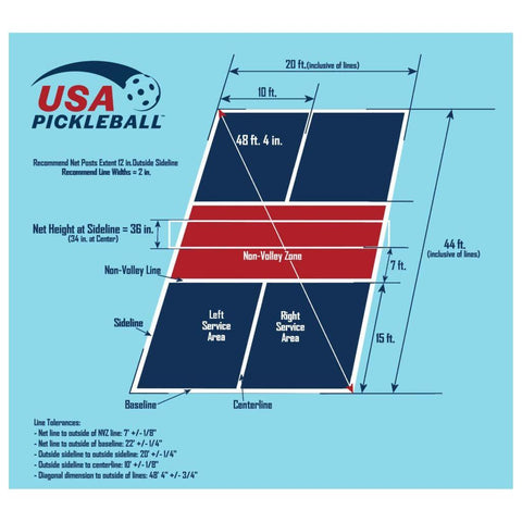 Newstripe Pickleball Court Stencil 1/8″ PolyTough 10001951