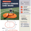 Image of Portolite 6" Two-Piece Baseball Portable Pitching Mound 61072PC