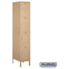 Image of Salsbury 15" Wide Four Tier Standard Metal Locker 15" W x 78" H x 18" D (Unassembled)