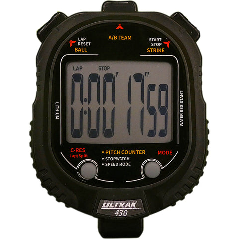 ULTRAK 430 Pitch Counter w/ Pitch Speed Tracker & 2 Memory Stopwatch