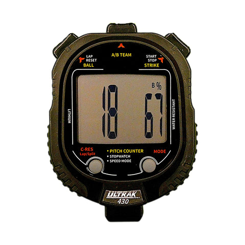 ULTRAK 430 Pitch Counter w/ Pitch Speed Tracker & 2 Memory Stopwatch