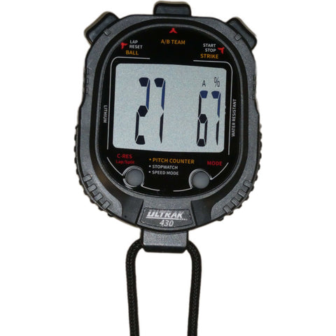ULTRAK 430 Pitch Counter w/ Pitch Speed Tracker & 2 Memory Stopwatch