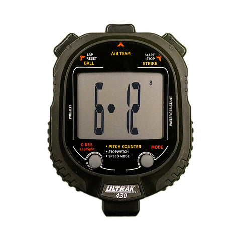 ULTRAK 430 Pitch Counter w/ Pitch Speed Tracker & 2 Memory Stopwatch