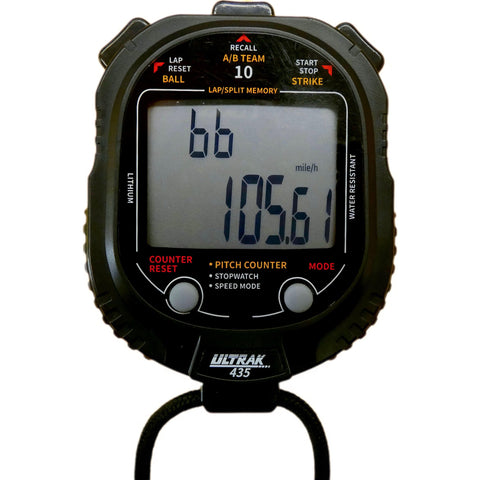 ULTRAK 435 Pitch Counter w/ Pitch Speed Tracker & 10 Memory Stopwatch