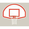 Image of Bison 35-½” x 54″ Aluminum Fan Shaped Backboard BA475SS