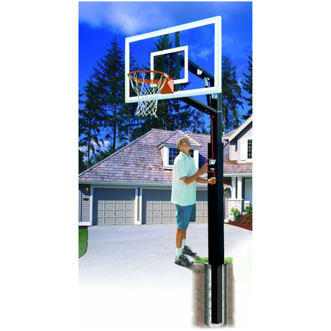 Bison 36″ x 60″ ZipCrank Adjustable Outdoor Portable Basketball Hoop PR95UZC