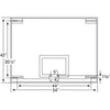 Image of Bison 42″ x 54″ Unbreakable Competition Glass Backboard BA407G
