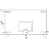 Image of Bison 42″ x 72″ Standard Glass Backboard BA42E