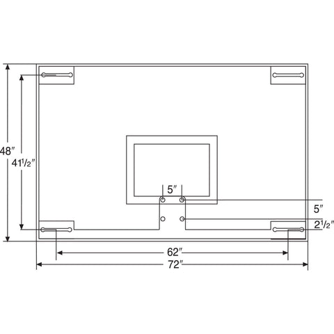 Bison 48″ x 72″ Unbreakable Tall Glass Backboard BA48XL