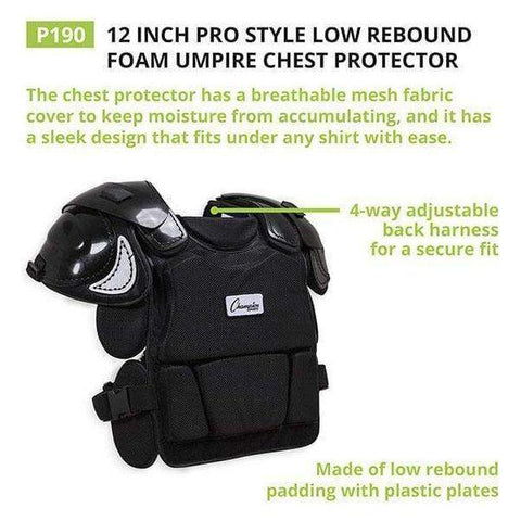 Champion 12" Pro Style Foam Umpire Chest Protector P190