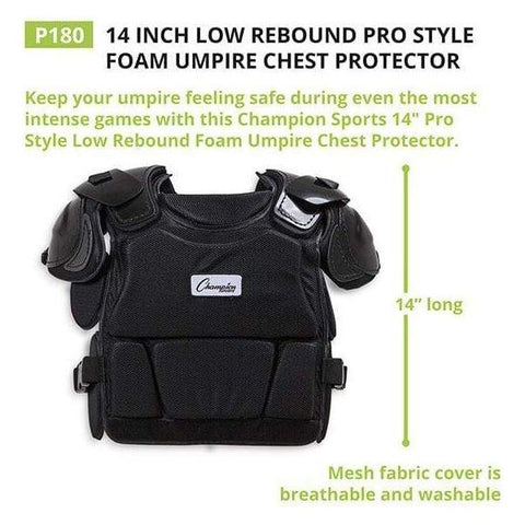 Champion 14" Umpire Pro Style Foam Chest Protector P180