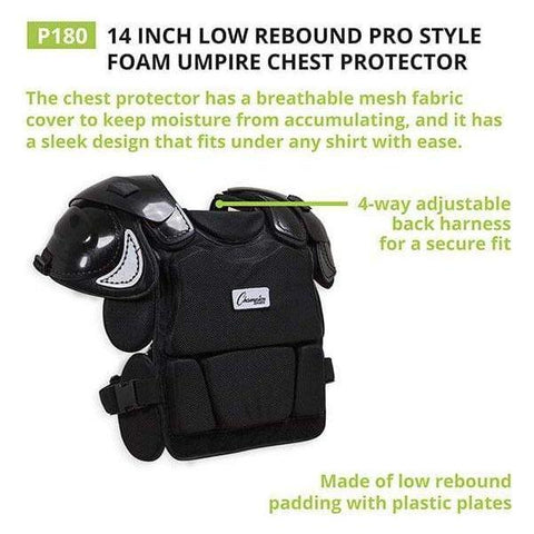 Champion 14" Umpire Pro Style Foam Chest Protector P180