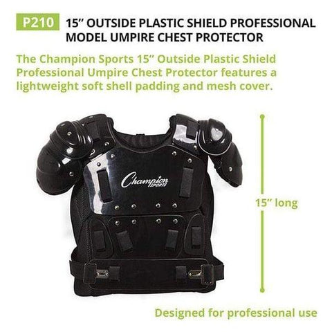 Champion 15" Umpire Outside Plastic Shield Chest Protector P210