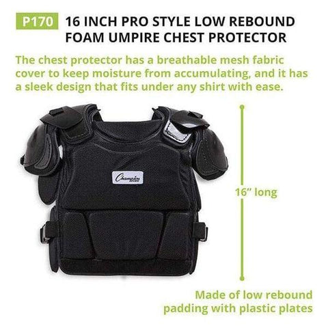 Champion 16" Umpire Pro Style Foam Chest Protector P170