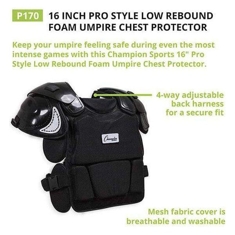 Champion 16" Umpire Pro Style Foam Chest Protector P170