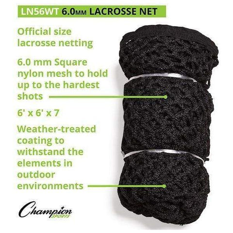 Champion Official Size 6mm Weather Treated Lacrosse Net LN56WT