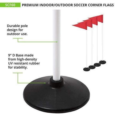 Champion Premium Indoor/Outdoor Soccer Corner Flag Set SCF60