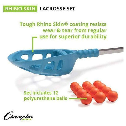 Champion Sports 12 Rhino Skin Lacrosse Stick Set RSLAXSET
